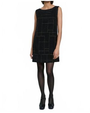 Maison Lurex Garnier Mini Dress - Black