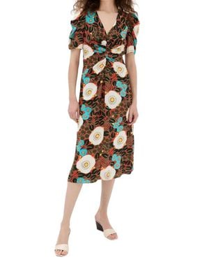RHODE Maci Blossom Grande Floral Dress - Black