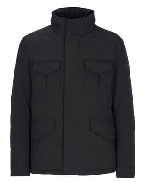 Peuterey Stripes Padded Utility Jacket - Black