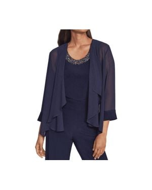 Joseph Ribkoff Embellished Tank With Chiffon Cardigan - Blue