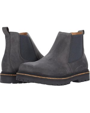 Birkenstock Stalon Ii Boot 7-7.5 Graphite Leather Ankle Chelsea Khd2135 - Gray