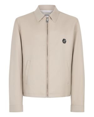 Philipp Plein Zipped Blouson - Natural