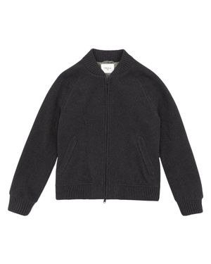Circolo 1901 Textured Ribbed Zip-Up Jacket - Blue
