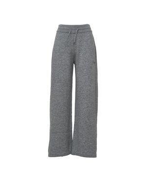 Autry Soft Wool Drawstring Straight-Leg Sweatpants - Gray