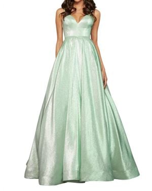 Sherri Hill Glitter Ball Gown - Green