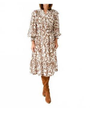 ..,merci Petal Promise Tie Waist Midi Dress - White
