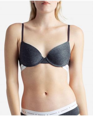 Danskin 2-Pack Push Up Bra With Logo Elastic Band - Blue