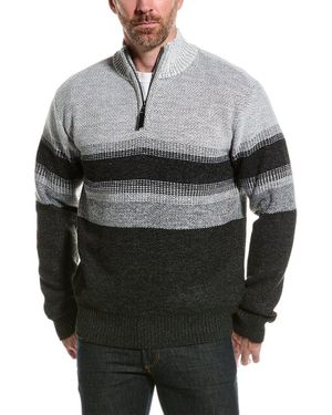 Point Zero 1/4-Zip Mock Neck Sweater - Gray