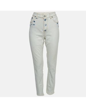 Maje Denim Raw Edge Detail Jeans S Waist - Gray