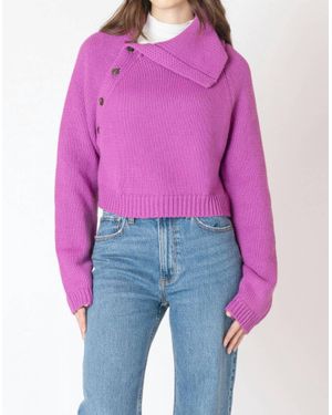Dex Cross Neck Sweater - Pink