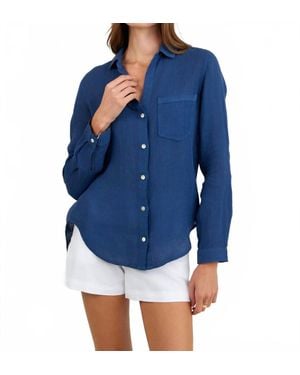 Bella Dahl Long Sleeve Pocket Button Down Shirt - Blue