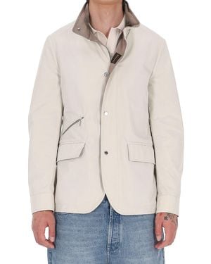 Moorer Stylish Lightweight Coat - Natural