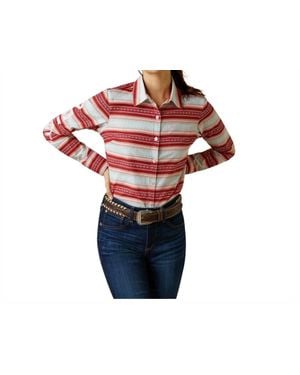 Ariat Team Savannah Print Shirt - Red