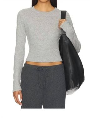 PERFECTWHITETEE Jamie Long Sleeve Top - Gray
