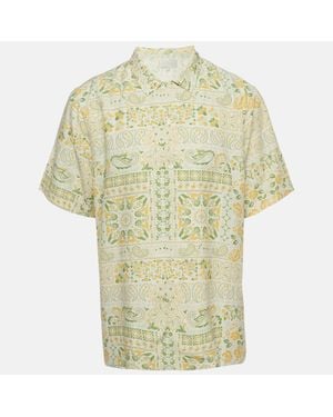 Kith Paisley Print Silk Blend Thompson Camp Collar Shirt - Metallic