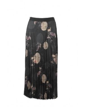 Anonyme Pleated Long Skirt - Black