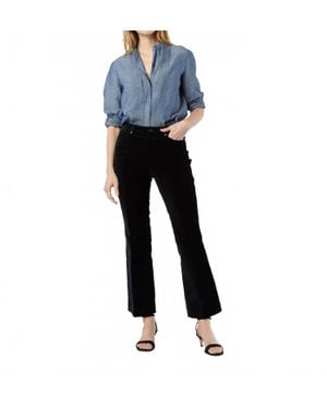 ANN MASHBURN Kendall Flare 5-Pocket Jeans - Blue