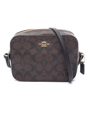 COACH Signature Mini Camera Shoulder Bag - Gray