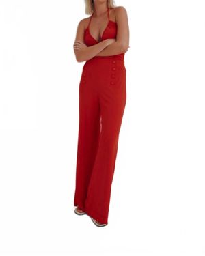 Iris Setlakwe Wide Leg Sailor Pants - Red