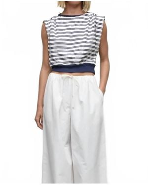 Jonathan Simkhai Joie Cap Sleeve Cotton Jersey Top - White