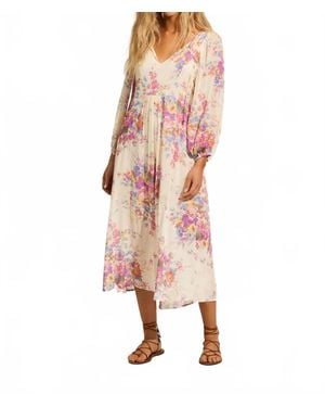 Hansen & Gretel Willow Flowy Midi Dress - Pink