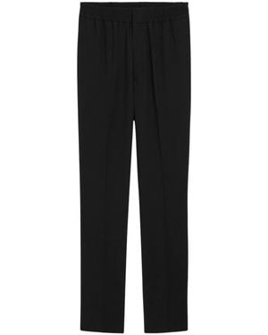 Ami Paris Elasticated Waist Straight-Leg Pants - Black
