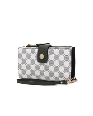 MKF Collection Solene Circular Print Vegan Leather Wristlet Wallet By Mia K - Gray