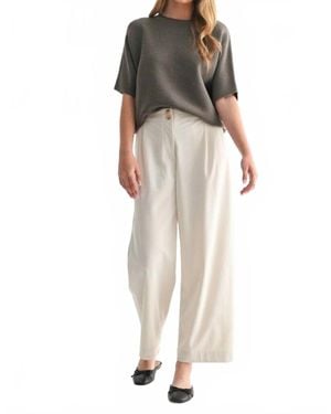Fun 2 Fun Wide Leg Corduroy Pant - Natural