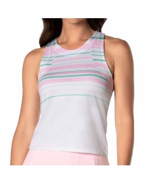 Lucky in Love Deco Stripe Tank Top - Purple