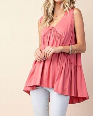 Kori Frilly Swing Tank Top - Pink