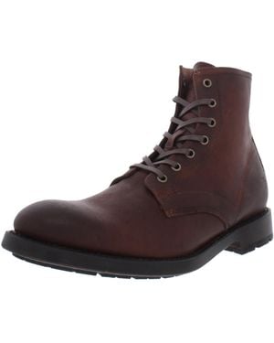 Frye Bowery Leather Lace Up Ankle Boots - Brown