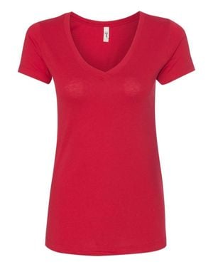 Next Level Ideal V-Neck T-Shirt - Red