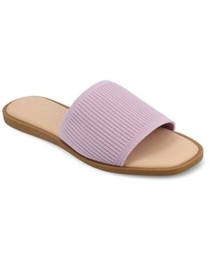 Journee Collection Journee Prisilla Medium And Wide Width Flat Sandals - Purple