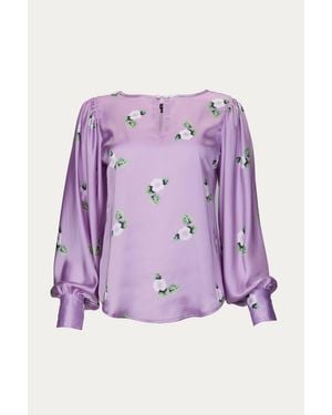 Smythe Keyhole Blouse - Purple