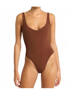 Bondeye Lucia Reversible One Piece - Brown