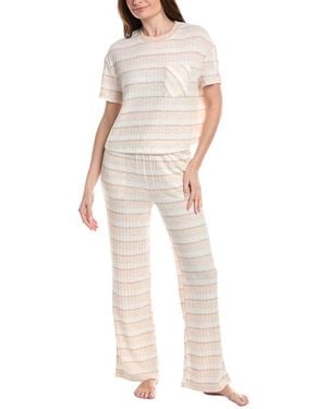 Honeydew Intimates 2Pc Take It Easy T-Shirt Pant Set - White