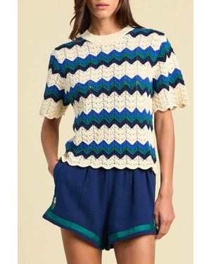 Trovata Jules Sweater Tee - Blue