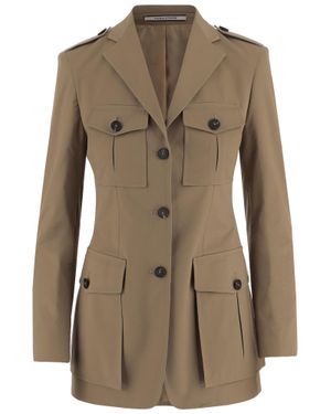 Tagliatore Structured Stretch Cotton Jacket - Natural
