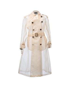 Maison Margiela Belted Organza Trench Coat - Natural