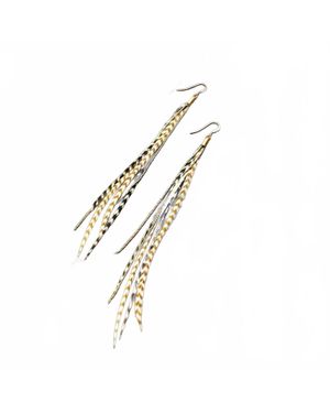 ASTALI Mini Feather Earrings - Metallic