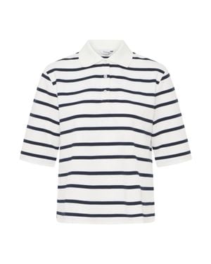 B.Young Bypelda Short Sleeve Polo Top - White