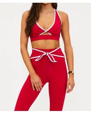 Beach Riot Twist Crop Top - Red