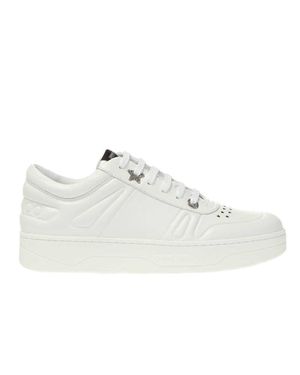 Jimmy Choo Ladies Hawaii/F Calf Leather Sneakers - White