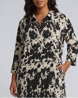 Wasabi Concept Collared Button Down Top - Black