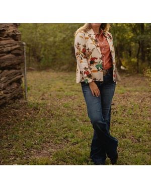 Howdy Hanny Western Sketch Blazer - Green