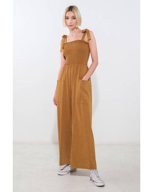 TRUEDAMES Trending Moment Knit Jumpsuit - White