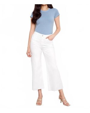 Charlie b Cropped Flare Twill Pants - Blue