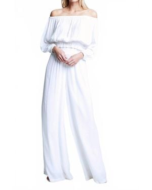 L'Agence Nikita Wide Leg Pant - White