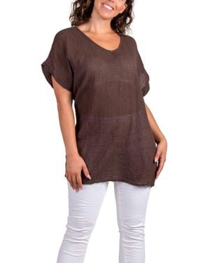 Gigi Moda Campana Cotton Top - Red