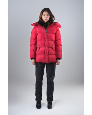 Woodpecker Bumnester 3/4 Length Quilted Coat - Red